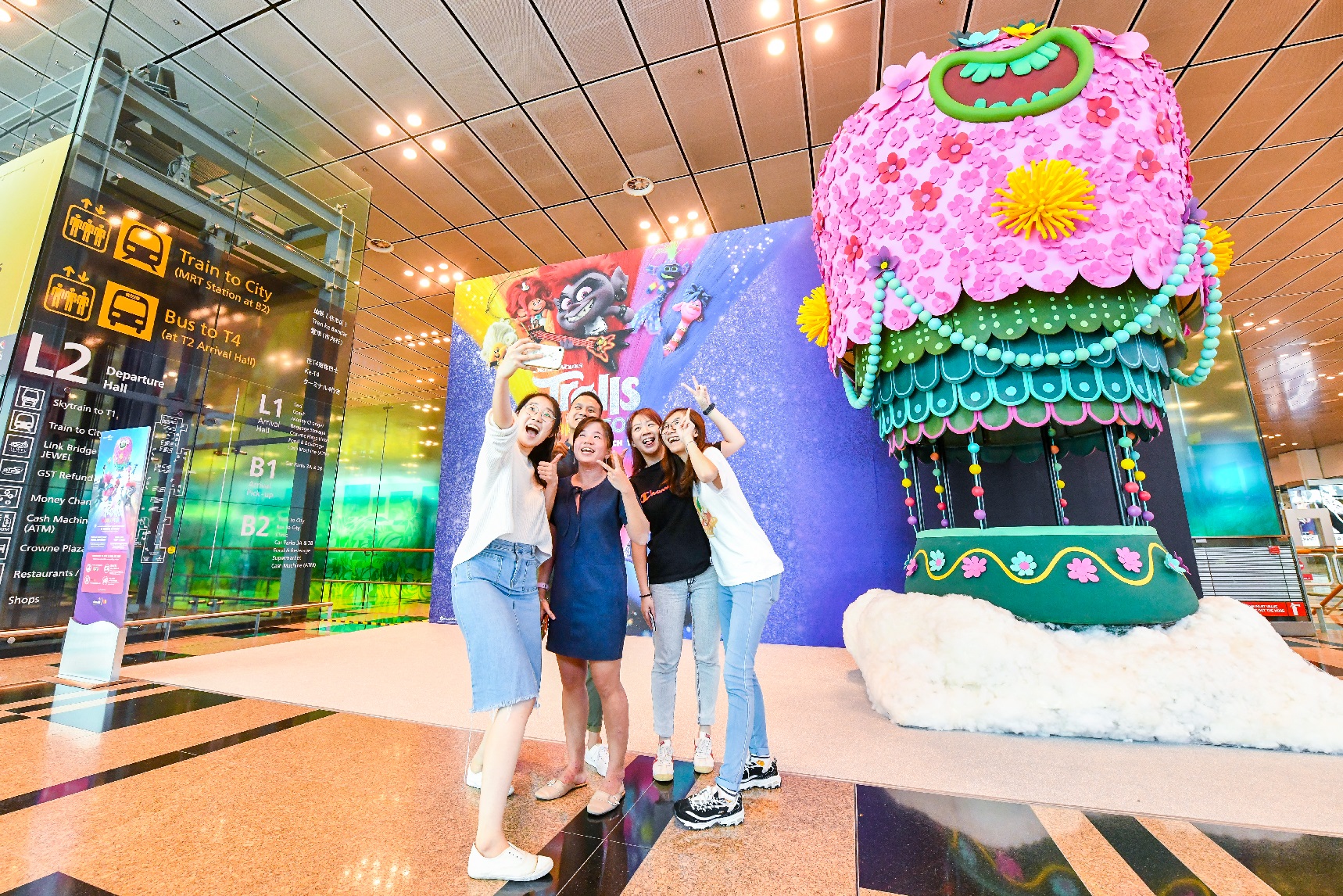 Trolls World Tour at Changi Airport Terminal 3